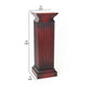 Square Shaped Column Pedestal with Reeded Design Brown By Casagear Home BM215617