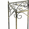 Lattice Cut Square Top Plant Stand with Tubular Legs Medium Black By Casagear Home BM216729