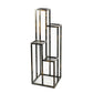 4 Tier Cast Iron Frame Plant Stand with Tubular Legs, Black And Gold By Casagear Home