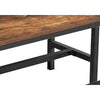 42 Wooden Top Indoor Bench with Metal Legs Set of 2 Rustic Brown and Black By Casagear Home BM217092