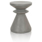 17" Pawn Shape Concrete Top Accent Table, Gray By Casagear Home