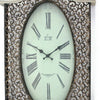 20 X 31 Scalloped Wall Clock with Intricate Details White By Casagear Home BM218339