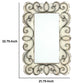 22 X 33 Scrolled Edge Wall Mirror White By Casagear Home BM218345