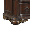 32 3-Drawer Nightstand with Carved Pilaster Cherry Brown By Casagear Home BM219079