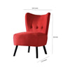 Armless Accent Chair with Button Tufted Flared Back Red By Casagear Home BM219779