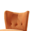 Armless Accent Chair with Button Tufted Flared Back Orange By Casagear Home BM219780