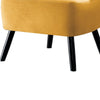 Armless Accent Chair with Button Tufted Flared Back Yellow By Casagear Home BM219781