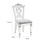 Victorian Style Writing Desk Chair with Engraved Backrest,White By Casagear Home BM219788