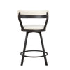 25 Leatherette Counter Chair with Metal Legs,Set of 2,White By Casagear Home BM219933