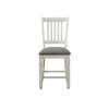 25 Slatted Back Counter Height Chair,Set of 2,Antique White By Casagear Home BM219963