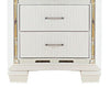 28 Wooden Nightstand with 2 Drawers and LED White By Casagear Home BM219986