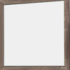 39.5 Square Wood Frame Mirror with Textured Details Brown By Casagear Home BM219990