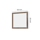 39.5 Square Wood Frame Mirror with Textured Details Brown By Casagear Home BM219990