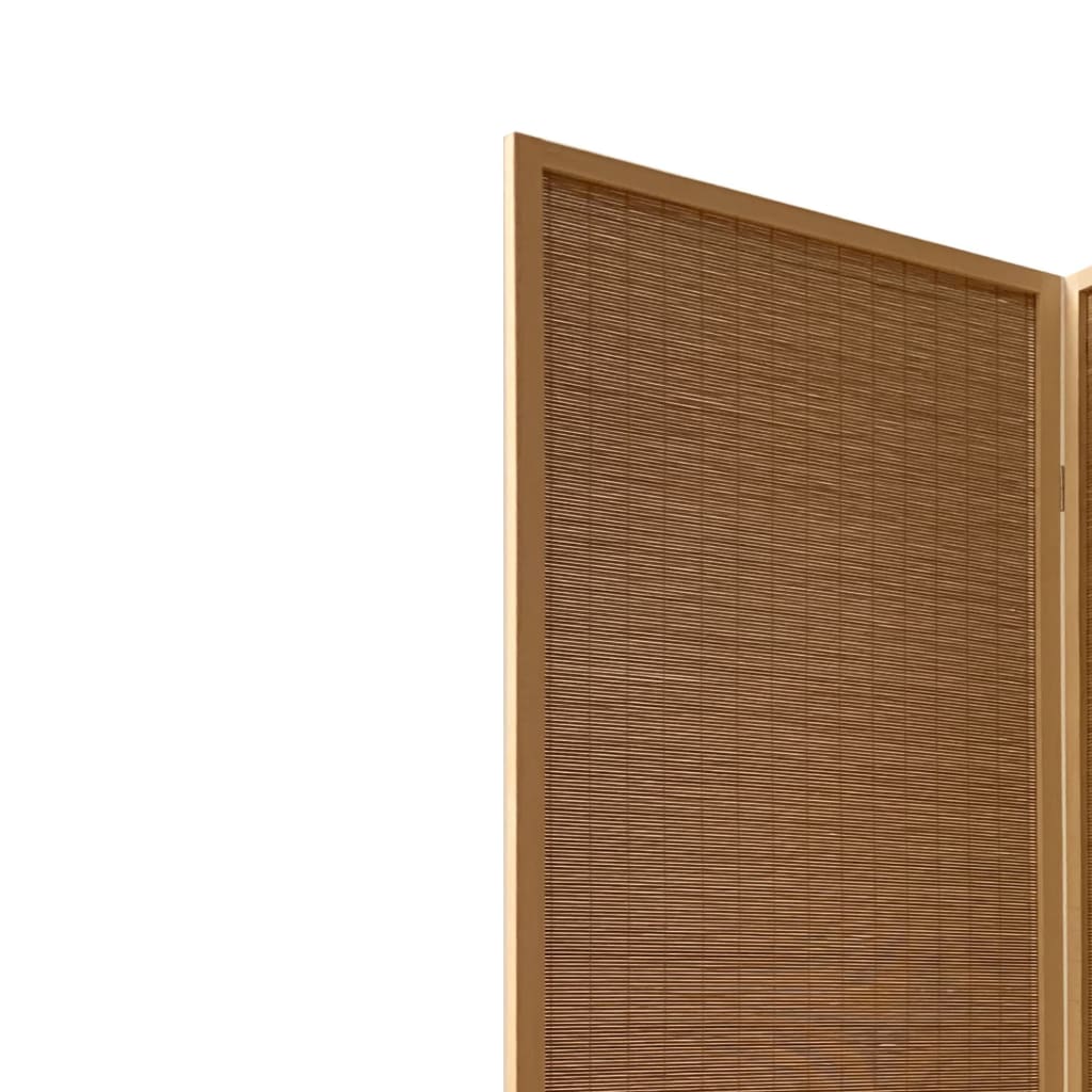 71 3-Panel Bamboo Shade Roll Room Divider Natural Brown By Casagear Home BM220191