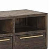 52 3-Drawer TV Console with Sled Metal Base Brown & Gold By Casagear Home BM220533