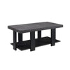 Wood and Metal 3 Piece Cocktail Table Set Gray and Black By Casagear Home BM221520