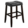 30.5 Wooden Stool with Saddle Seat Set of 2 Black & Brown By Casagear Home BM221551