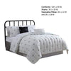 Bucharest 5 Piece Embroidered King Comforter Set with Pleats White By Casagear Home BM222799