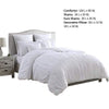 Hamburg 7 Piece King Size Comforter Set with Textured Details White By Casagear Home BM222815