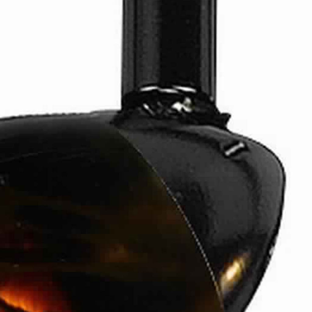 50 Watt Track Fixture with Handblown Glass Shade Black and Brown By Casagear Home BM223029