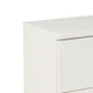 2 Drawer Wooden Nightstand with Metal Base and Bar Handles White By Casagear Home BM223271