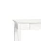 Single Drawer Wooden Desk with Metal Ring Pull and Tapered Legs White By Casagear Home BM223281