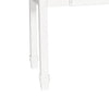 Single Drawer Wooden Desk with Metal Ring Pull and Tapered Legs White By Casagear Home BM223281