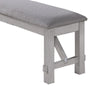 Fabric Upholstered Wooden Bench with Braces Gray By Casagear Home BM223370