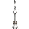 3 Bulb Pendent with Round Burlap Shade and Metal Frame Beige By Casagear Home BM223631