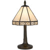 Tree Like Metal Body Tiffany Table lamp with Conical Shade,Beige and Bronze By Casagear Home