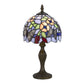 Metal Body Tiffany Table Lamp with Butterfly Design Shade, Multicolor By Casagear Home