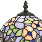 Metal Body Tiffany Table Lamp with Butterfly Design Shade Multicolor By Casagear Home BM223641