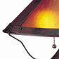 Pot Bellied Metal Body Table Lamp with Conical Mica Shade Bronze By Casagear Home BM223691