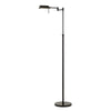 10W LED Adjustable Metal Floor Lamp with Swing Arm, Black By Casagear Home