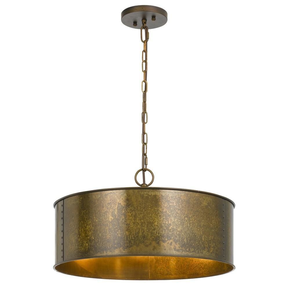 60 X 3 Watt Round Metal Frame Chandelier with 6 Foot Chain, Distressed Gold By Casagear Home