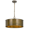 60 X 3 Watt Round Metal Frame Chandelier with 6 Foot Chain, Distressed Gold By Casagear Home