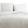 3 Piece Crinkles King Size Coverlet Set with Vertical Stitching White By Casagear Home BM225247