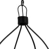 Two Tier Pendant Fixture with Round Wooden and Metal Frame Brown and Black By Casagear Home BM225621