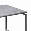 3 Piece Faux Concrete Top Occasional Table Set,Gray & Silver By Casagear Home BM225744