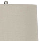 Textured Ceramic Frame Table Lamp with Fabric Shade Beige and White By Casagear Home BM226099