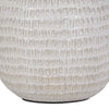 Textured Ceramic Frame Table Lamp with Fabric Shade Beige and White By Casagear Home BM226099