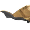 Twisted Leaf Design Sculpture with Texture Details Gold and Black By Casagear Home BM226131