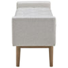 Tufted Fabric Storage Bench with Low Profile Elevated Arms Light Gray By Casagear Home BM226158