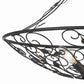 27 3 Bulb Round Scrolled Metal Frame Chandelier,Dark Bronze By Casagear Home BM226305