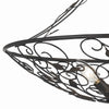 27 3 Bulb Round Scrolled Metal Frame Chandelier,Dark Bronze By Casagear Home BM226305