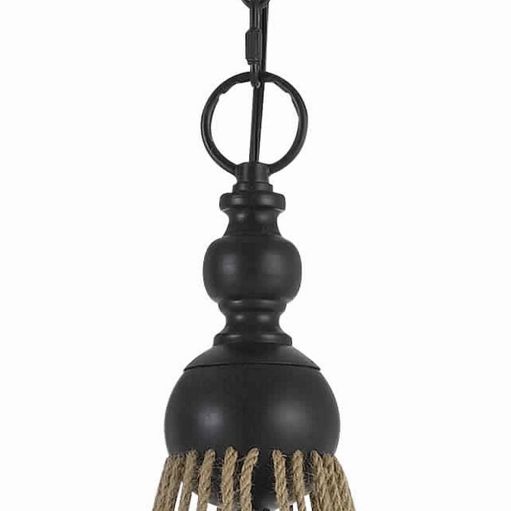 31 6 Bulb Scrolled Design Chandelier Brown & Black By Casagear Home BM226311