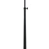 Tubular Metal Floor Lamp with Adjustable Height Mechanism Black and Beige By Casagear Home BM226328