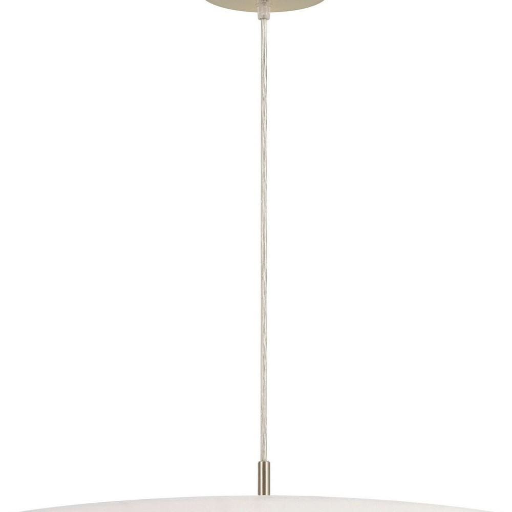 12 3 Bulb Drum Shade Pendant Fixture with Diffuser White By Casagear Home BM226334