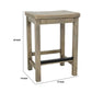 24 Counter Height Stool with Grain Details Natural Gray By Casagear Home BM226364