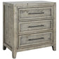 28" Rough Hewn Saw Textured 3-Drawer Wooden Nightstand, Gray By Casagear Home